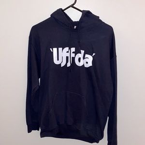 “Uff da” navy blue sweatshirt (size medium)